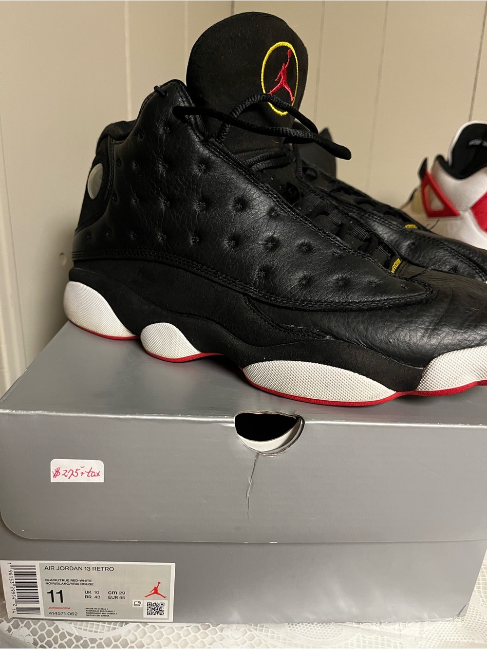 Jordan Retro Basketball Shoes in Black, Red, Yellow